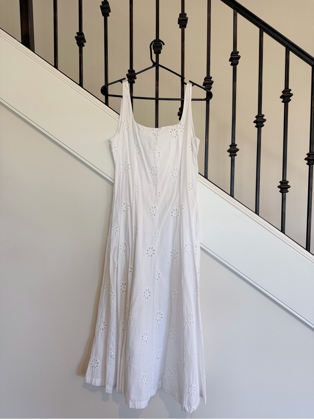 Nicole Miller White Eyelet Midi Dress